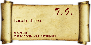 Tasch Imre névjegykártya